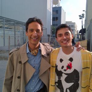 With Danny Pudi at Paramount on set of Community