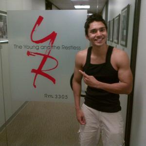 At CBS Studios to film The Young and the Restless