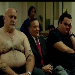 Still from the trailer of Angriest Man in Brooklyn Lorenzo Giliberti Robin Williams and Ari Barkan