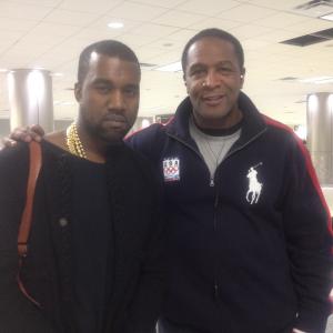 Darryl Booker and Kanye West coming back from Paris