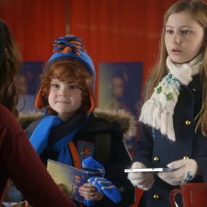 Still of Julia Lalonde with Kyle Harrison Breitkopf in Catch a Christmas Star