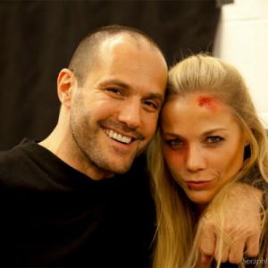 On the set of Vendetta, Andreas Beckett and Sofie Norman