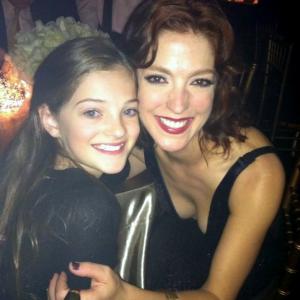 Erika Bierman with Megan Hayes (The female Morphling) of Hunger Games: Catching Fire, at the after party of the L.A. Premiere. 111813