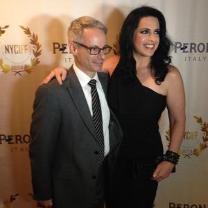 Writer Mylo Carbia with Talent Manager Art Massei at the New York International Film Festival Opening Gala on May 29 2014
