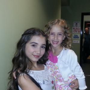Ava and Rowan on the set of Girl Meets World!