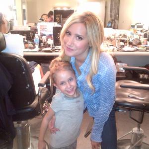 Ava with Ashley Tisdale on Scary Movie 5