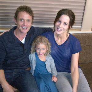 Ava with Kate Beckinsale and David Lyons on set of trials of Cate McCall