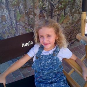 Ava as Augie on set of trials of Cate McCall