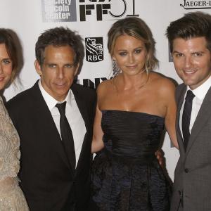 Ben Stiller, Adam Scott, Christine Taylor and Kristen Wiig at event of Volterio Micio slaptas gyvenimas (2013)