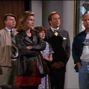 Still of Peri Gilpin Dan Butler and Edward Hibbert in Frasier 1993