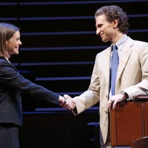 Ashley Williams and Sebastian Arcelus in A TIME TO KILL on Broadway.
