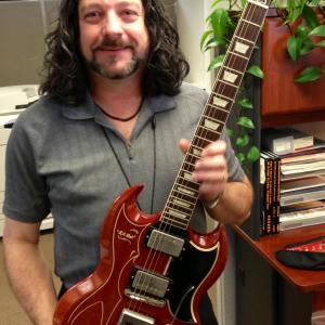 Greg with Billy Gibbons' Gibson SG guitar.