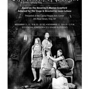 Promo Poster for the play The Witch of Prague with Shera Dawn Hunt John Schmiederer Rebecca Vavala Alain Ackerman and Jennie Pines
