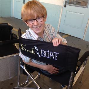 On set at Fresh Off the Boat