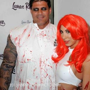 Beverly Hills Halloween event ; Leila Knight and Jose Canseco