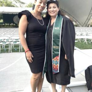 Graduation with my MA in Organizational Leadership from Woodbury University in Burbank CA with good friend Nefertiti Negron actress