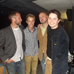 Aidan Mike Friend Rob  Lewin at I Declare War CastCrew Screening in TO
