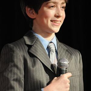 Accepting the Beacon Award in June of 2010