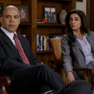 Kevin as District Attorney Rick with Necar Zadegan on RAKE episode Cannibal