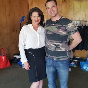 Heather Langenkamp and Jared Safier on set of The Bay for Season 4