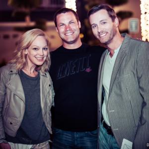 Abby Wathen Jared Safier and Eric Martsolf on set of The Bay for Season 4