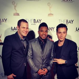 Jared Safier, Tyler Rousseau and Mateo Vergara at The Bay Pre Emmy Event