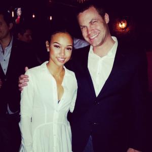 Karrueche Tran and Jared Safier at The Bay Wrap Party