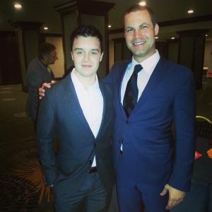 Noel Fisher and Jared Safier at the TJ Martell Foundation Charity Event
