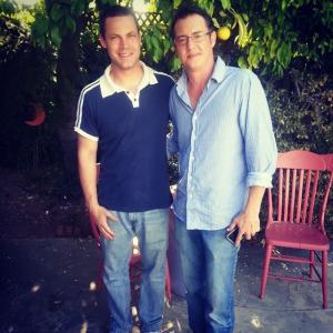 Jared Safier and Jason London on set of 