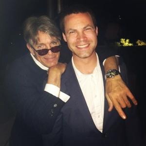 Eric Roberts and Jared Safier on set of 