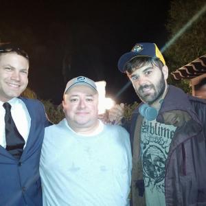 Jared Safier, Gabriel Campisi and Jared Cohn on set of 