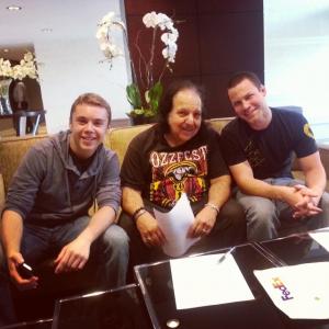 Richard Switzer Ron Jeremy and Jared Safier in meeting for Schools Out