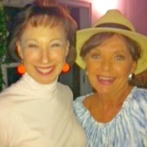 Judy Durning with Dawn Wells at Hotel Arthritis wrap party.