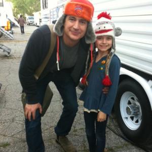 Ken Marino and Kylie Rogers as Mark and Chloe Baxley in NBC comedy pilot THE GATES aka 