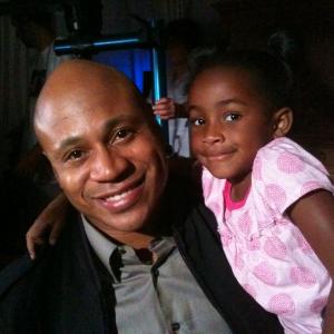 Layla on location with LL Cool J for NCIS Los Angeles
