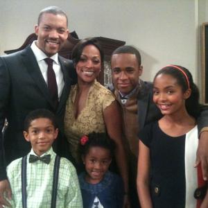 Layla with the cast of The First Family
