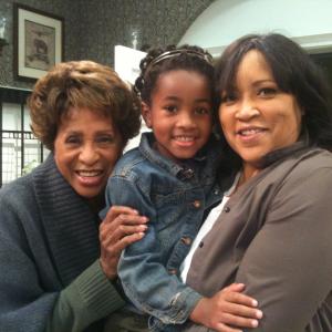 Layla on set of The First Family with Jackee Harry and Marla Gibbs