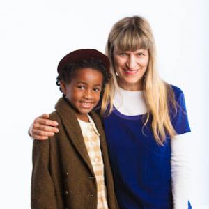 Layla young Rosa Parksand Director Catherine Hardwicke on set of PSA for The National Womens History Museum