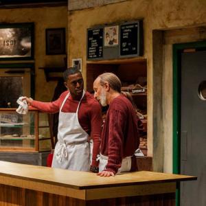 Robert Hunter as Franco Wicks in the stage play Superior Donuts at the Dobama Theatre.