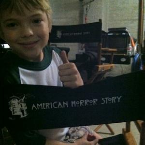 Paul on the set of American Horror Story