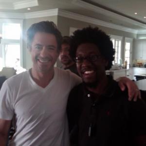 on the set of duedate with robertdowneyjr