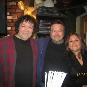 sal,mike, and patricia on set