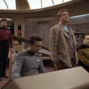 Still of Michael Dorn Jonathan Frakes Brent Spiner Wil Wheaton and Ken Jenkins in Star Trek The Next Generation 1987