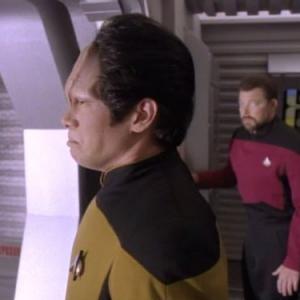Still of Jonathan Frakes and Tim Lounibos in Star Trek The Next Generation 1987