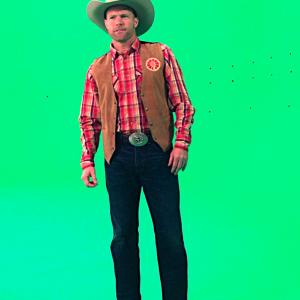 Jason Stanly on the green screen set for the Market StreetUnited Supermarkets ad campaign 2013