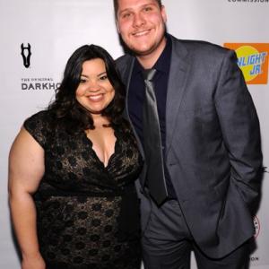 Adrienne Lovette and husband Elod Filyo at Sunlight Jr. Premiere.