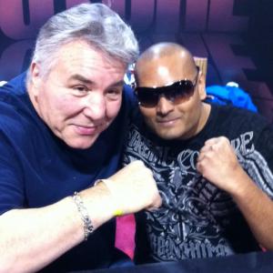From left to right Boxing LegendActor George Chuvalo and ActorMMA Practitioner Jeremy Durgana