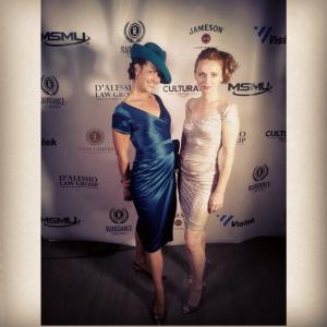 Mandy May Cheetham with stylist Elizabeth Victoria at Raindance  Tiff 2014