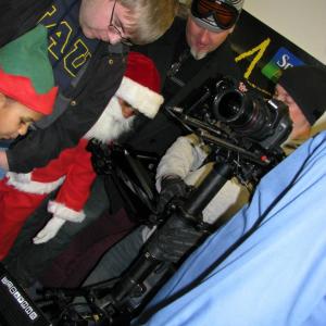 Me as Lil Santa with Writers,Directors and Producers of the movie.