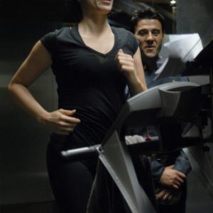 Still of Michelle Forbes and Steve Bacic in Battlestar Galactica Razor 2007